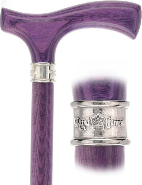 Royal Canes Fritz Comfort Grip: Matching Wood Handle & Shaft, 4 Stained Colors