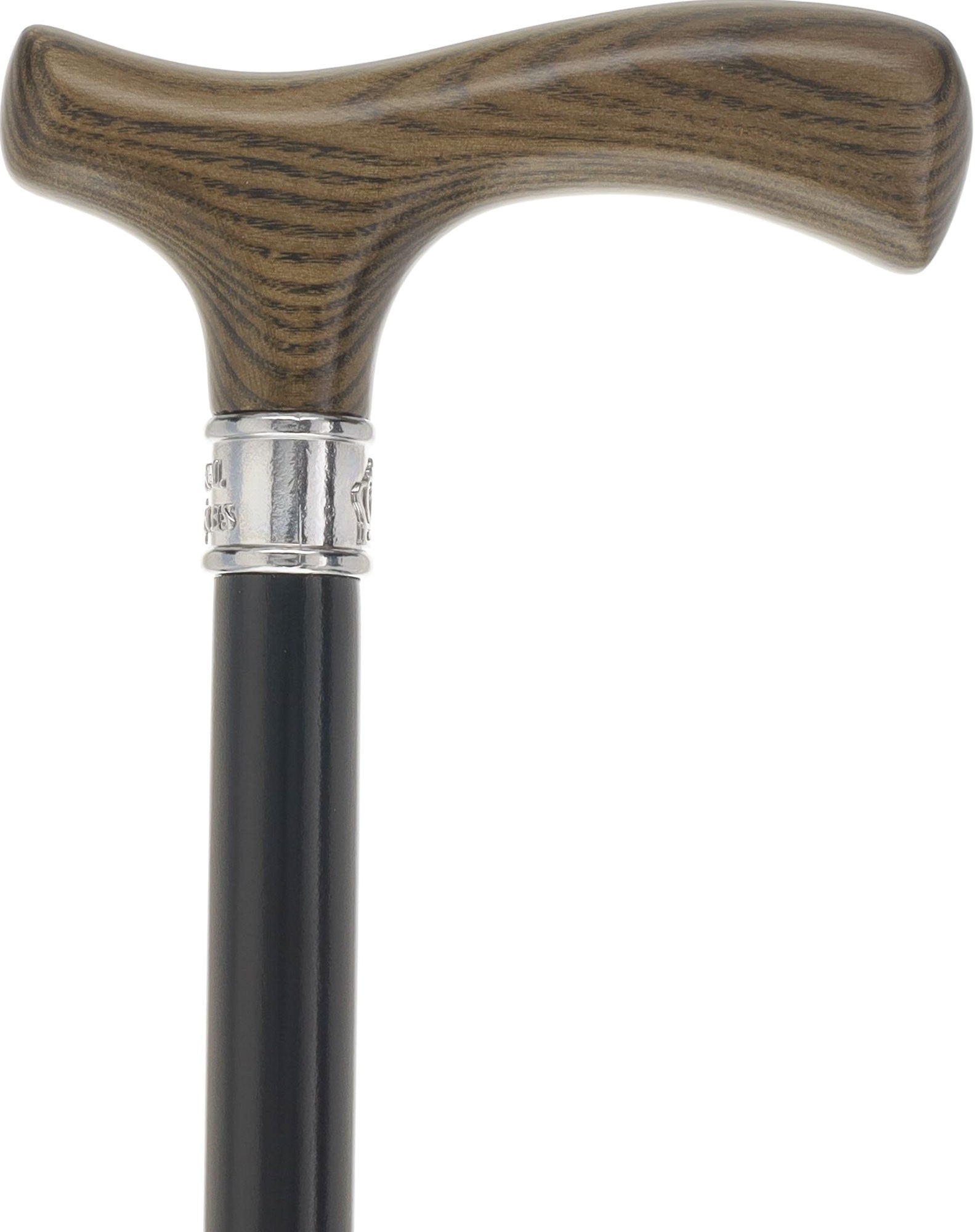 Royal Canes Classic Fritz: Wood-Stained, Pewter Collar (Standard & Slim Profiles)