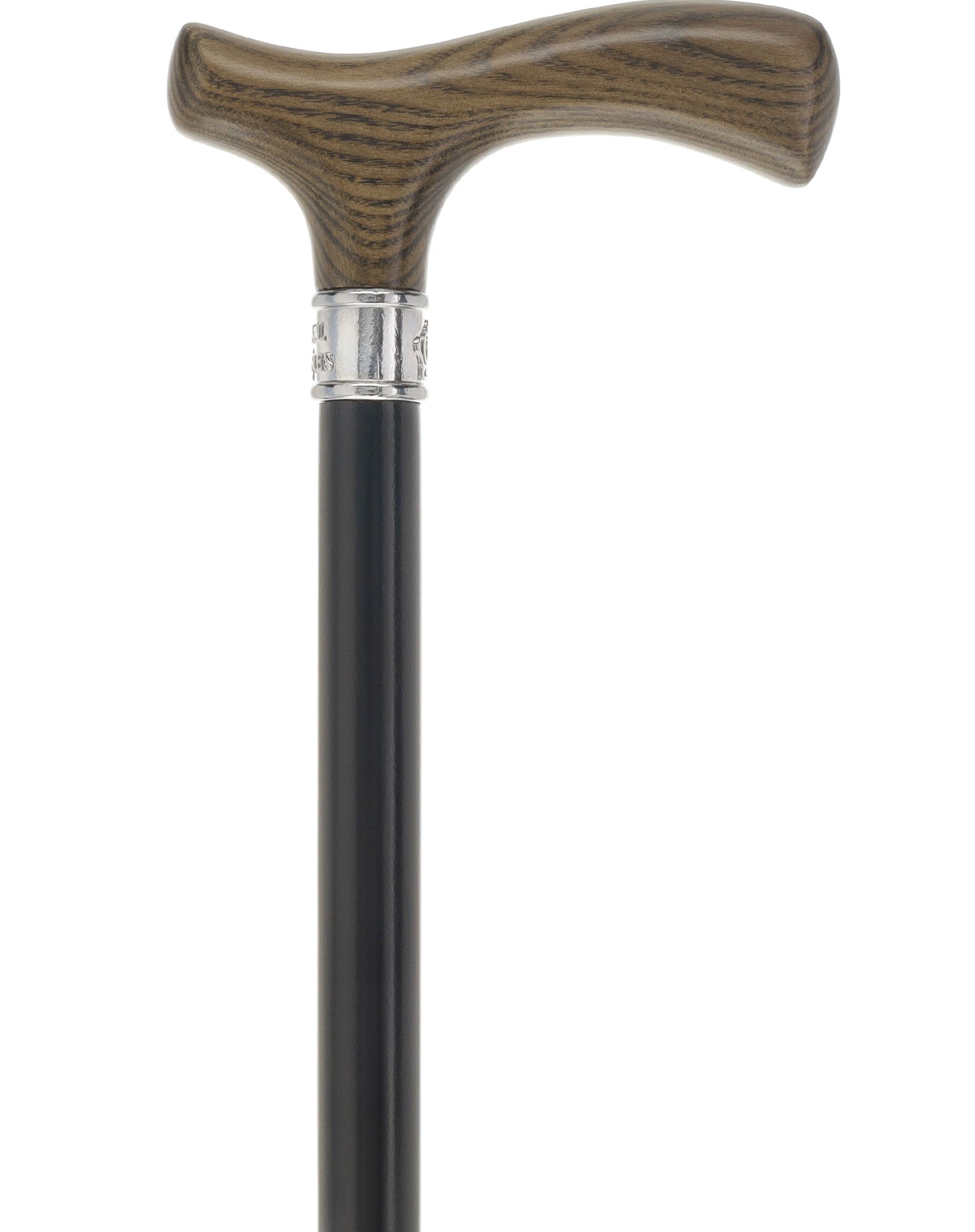 Royal Canes Classic Fritz: Wood-Stained, Pewter Collar (Standard & Slim Profiles)