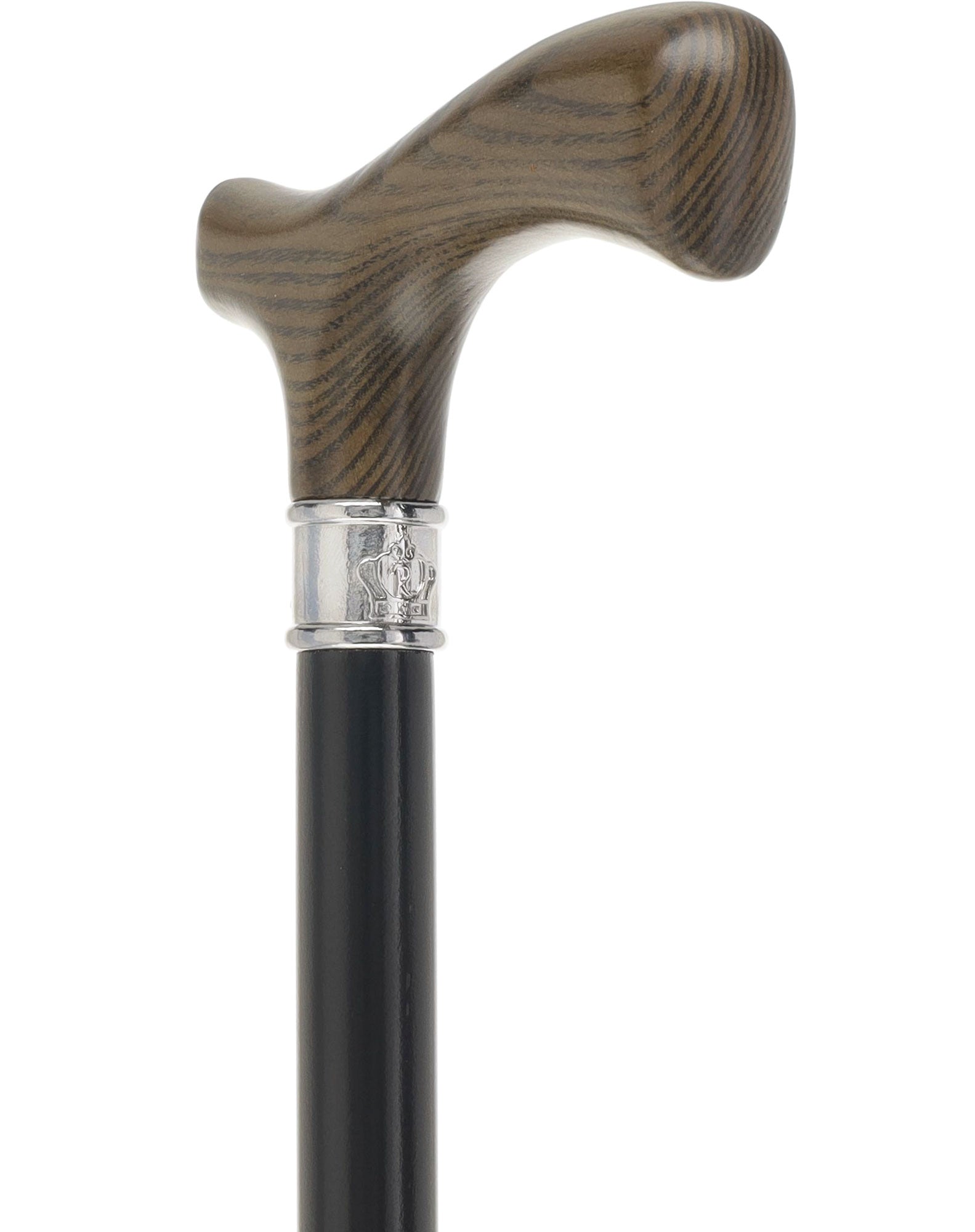 Royal Canes Classic Fritz: Wood-Stained, Pewter Collar (Standard & Slim Profiles)