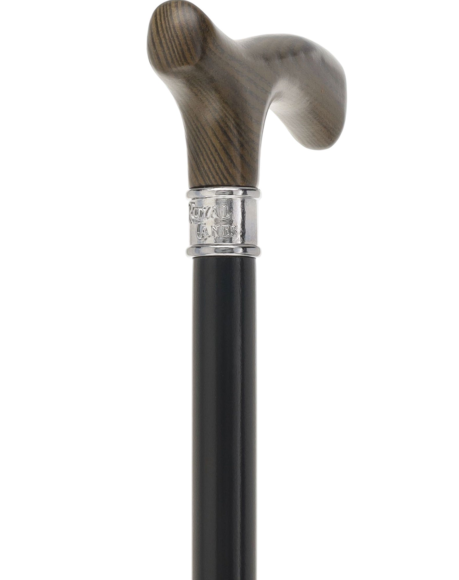 Royal Canes Classic Fritz: Wood-Stained, Pewter Collar (Standard & Slim Profiles)