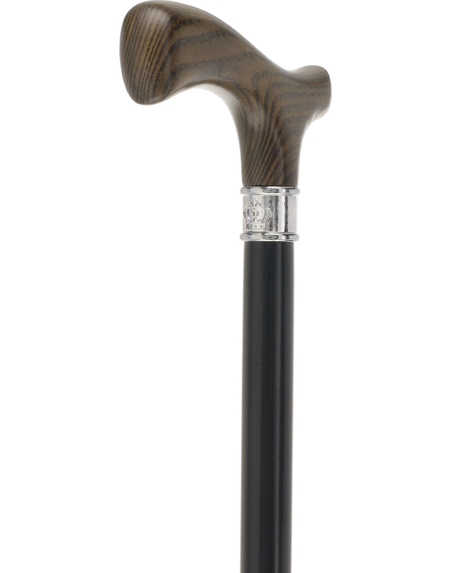 Royal Canes Classic Fritz: Wood-Stained, Pewter Collar (Standard & Slim Profiles)