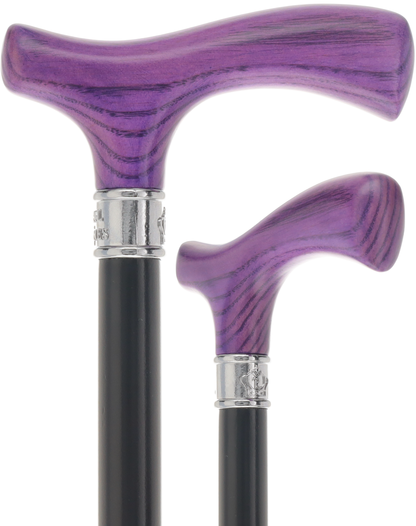 Royal Canes Classic Fritz: Wood-Stained, Pewter Collar (Standard & Slim Profiles)