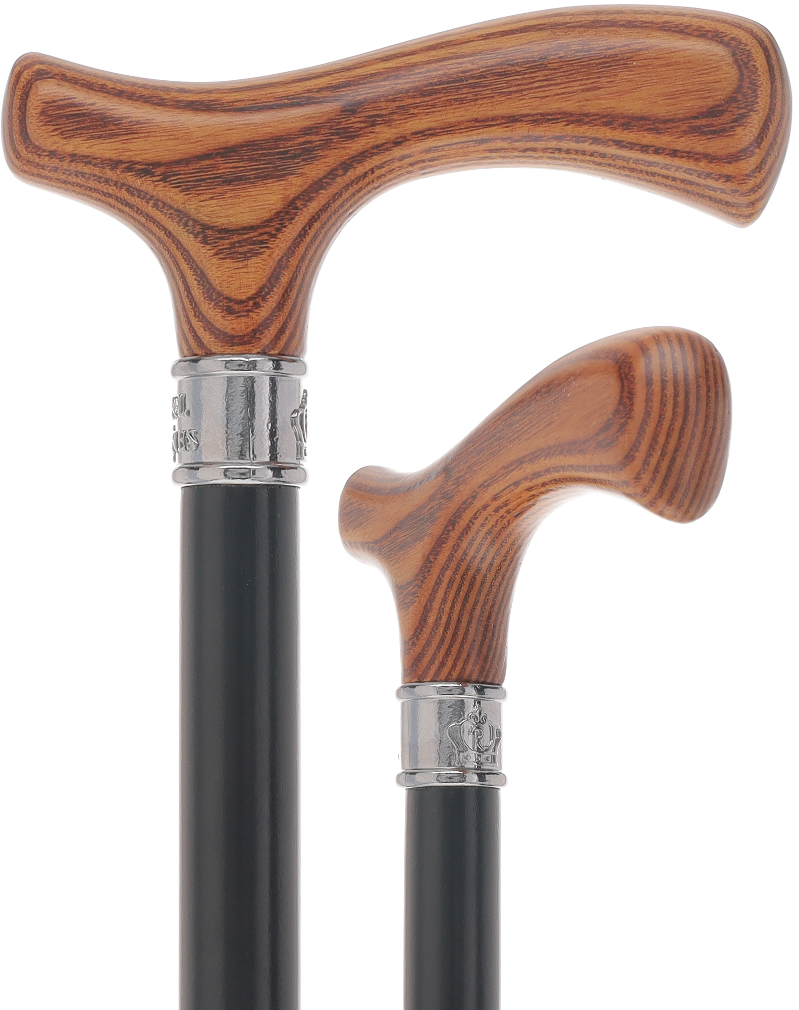 Royal Canes Classic Fritz: Wood-Stained, Pewter Collar (Standard & Slim Profiles)