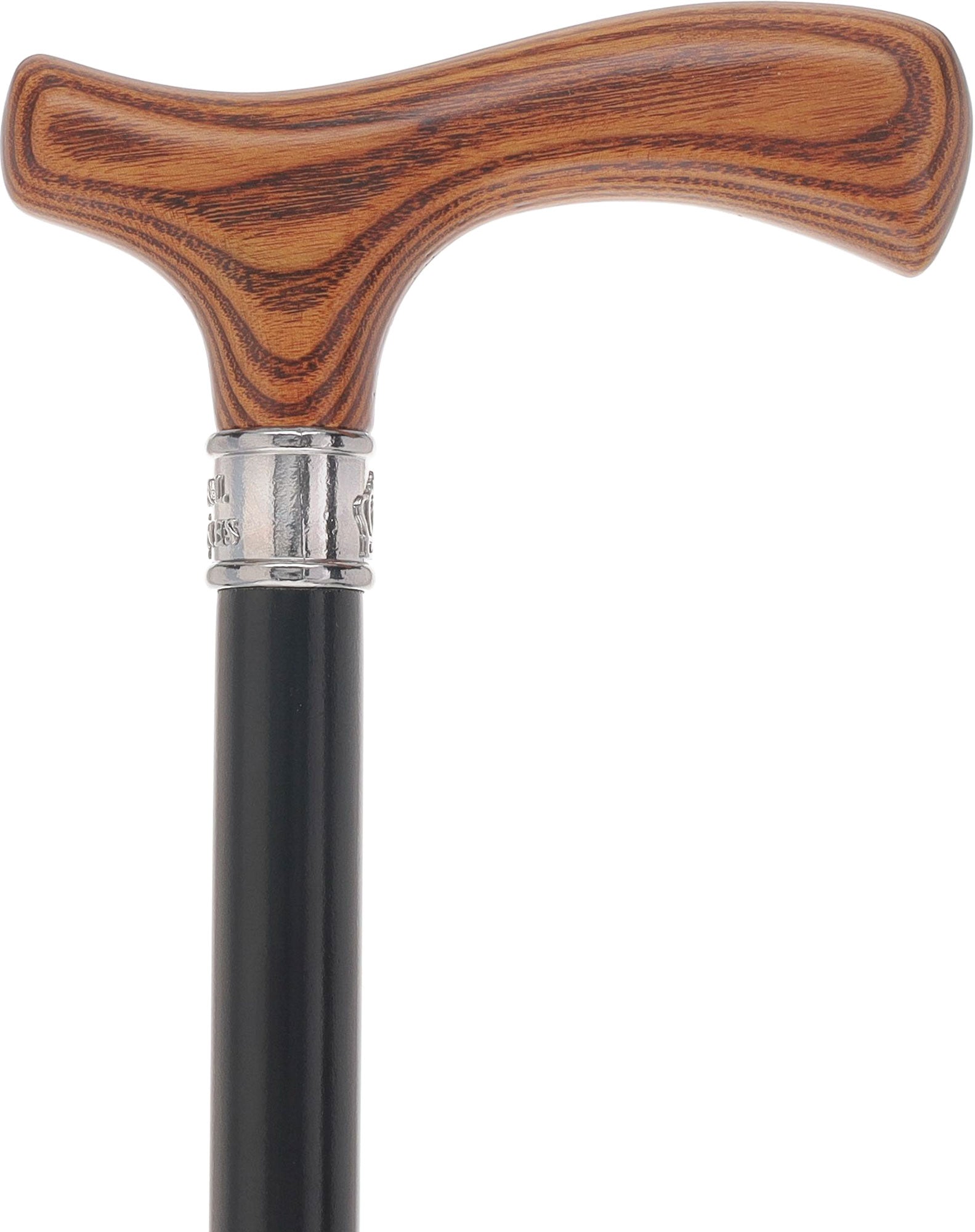 Royal Canes Classic Fritz: Wood-Stained, Pewter Collar (Standard & Slim Profiles)