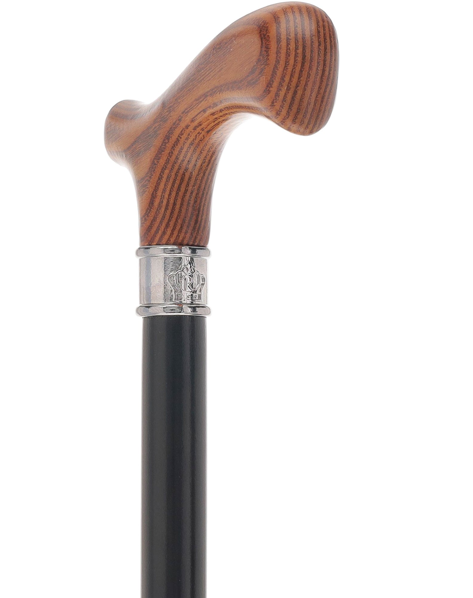 Royal Canes Classic Fritz: Wood-Stained, Pewter Collar (Standard & Slim Profiles)