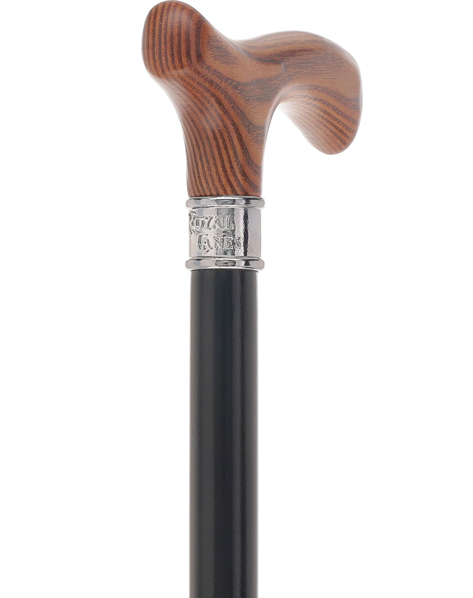 Royal Canes Classic Fritz: Wood-Stained, Pewter Collar (Standard & Slim Profiles)