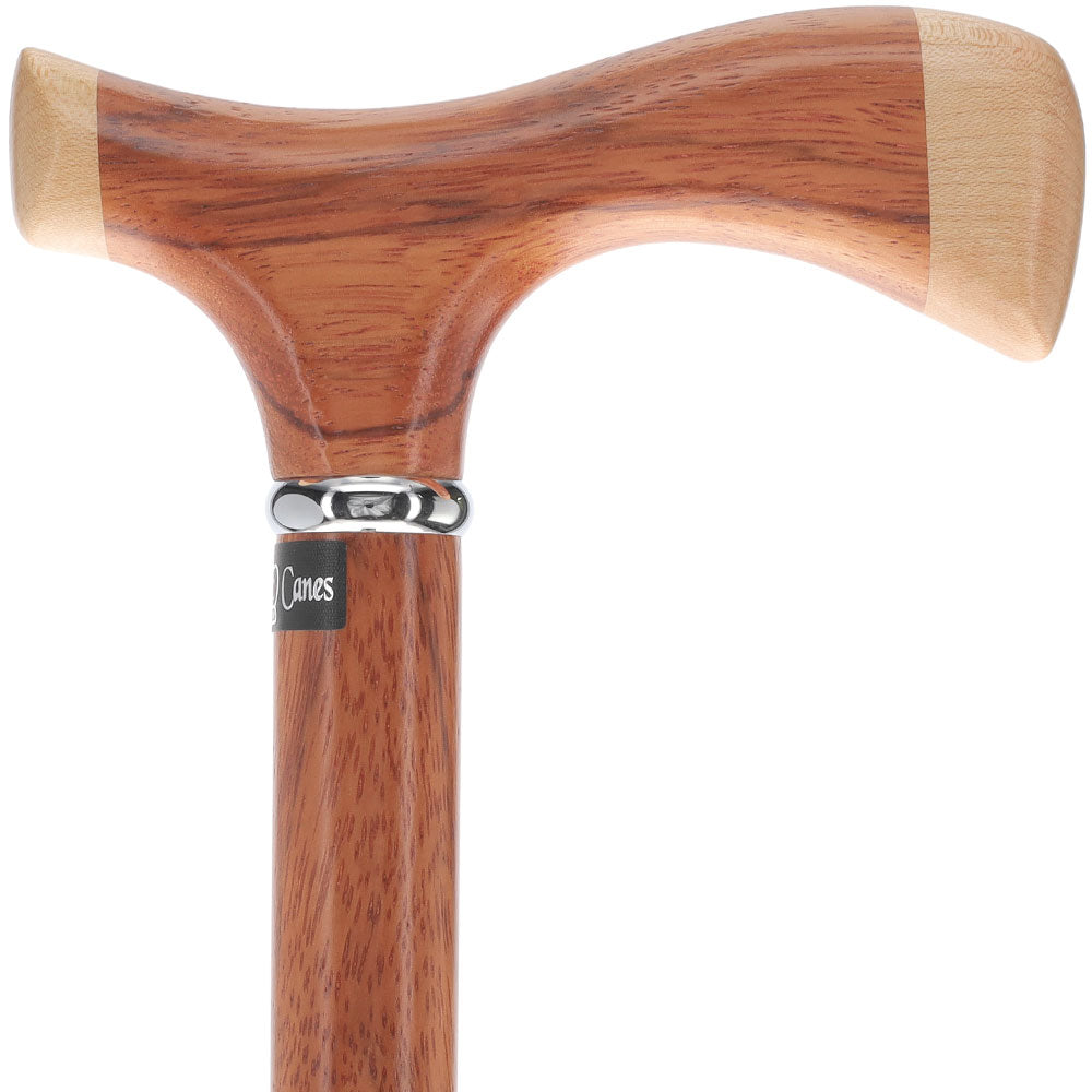 Genuine Red Zebra & Maple Two-Tone Fritz Cane