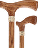 Elegant Fritz Oak Cane w/ Embossed Brass Collar