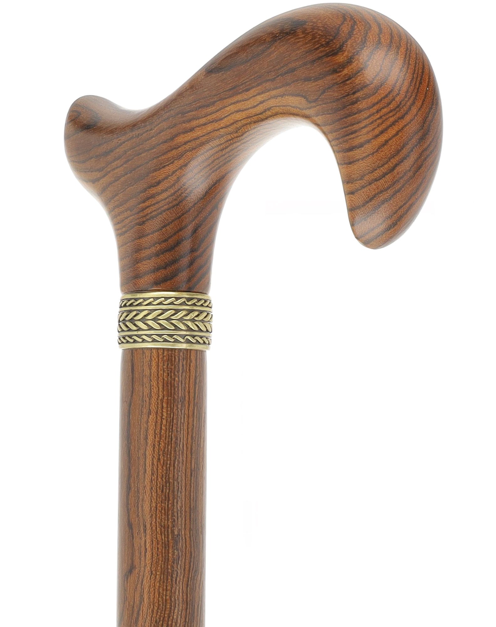 Luxury Natural Bocote Wood Derby Cane - Nature's Design - Collar Option