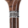 Scratch and Dent Derby Walking Cane With Genuine Bocote Wood Shaft and Pewter Rose Collar V1202