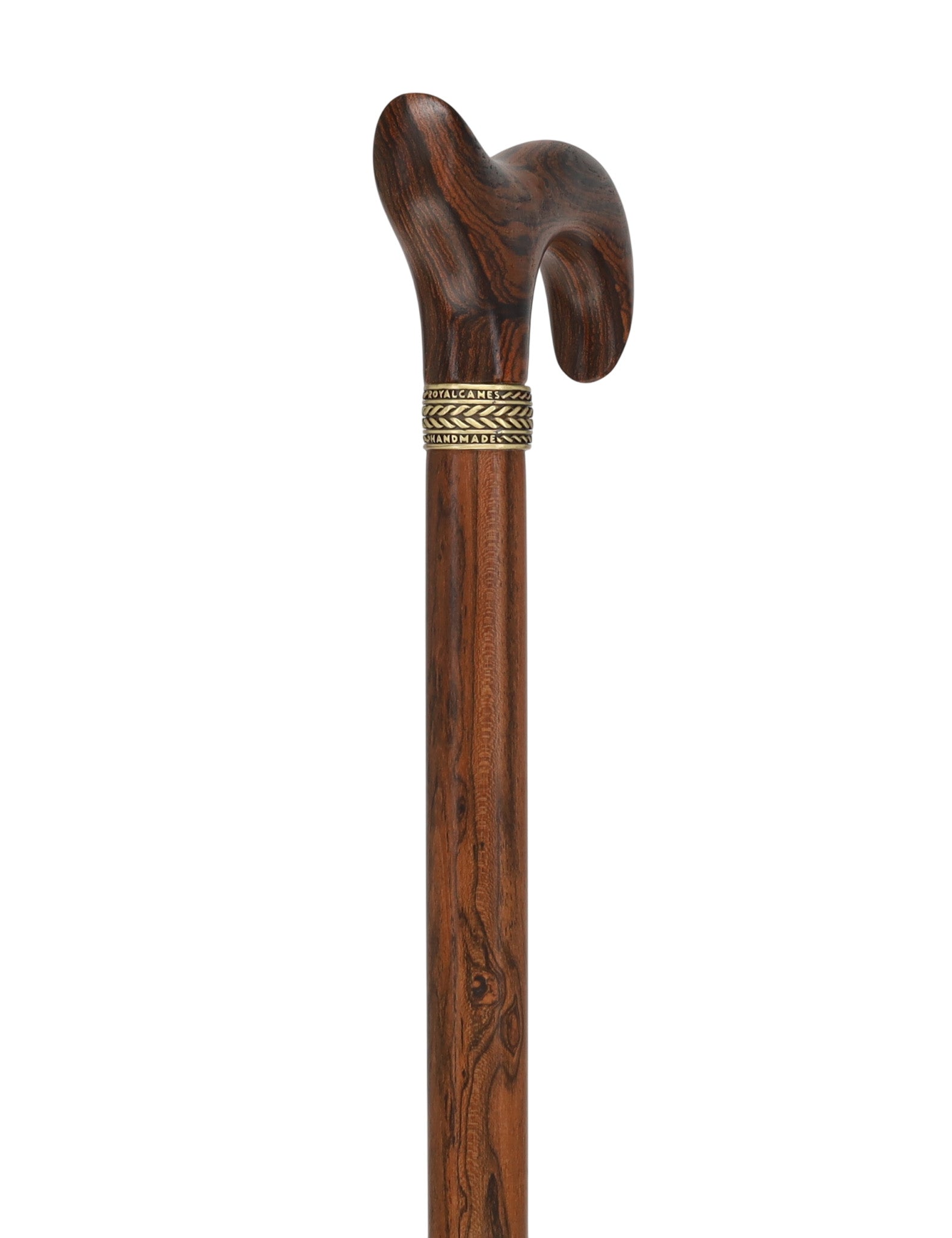 Luxury Natural Bocote Wood Derby Cane - Nature's Design - Collar Option
