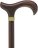 Luxury Derby Cane: Radiant Genuine Ebony Wood, Pewter Collar