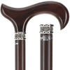 Scratch and Dent Premium Ebony Derby Walking Cane With Ebony Wood Shaft and Pewter Collar V3211