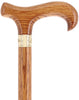 Super Strong & Extra Long Oak Derby Cane: Gold Accent Collar by Royal Canes