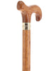 Super Strong & Extra Long Oak Derby Cane: Gold Accent Collar by Royal Canes