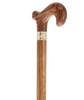 Super Strong & Extra Long Oak Derby Cane: Gold Accent Collar by Royal Canes