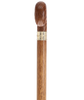 Super Strong & Extra Long Oak Derby Cane: Gold Accent Collar by Royal Canes