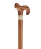 Super Strong & Extra Long Oak Derby Cane: Gold Accent Collar by Royal Canes