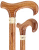 Super Strong & Extra Long Oak Derby Cane: Gold Accent Collar by Royal Canes