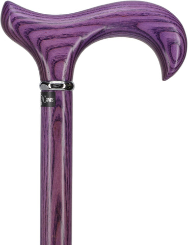 Vivid Purple Derby Cane with Premium Ash Wood Shaft