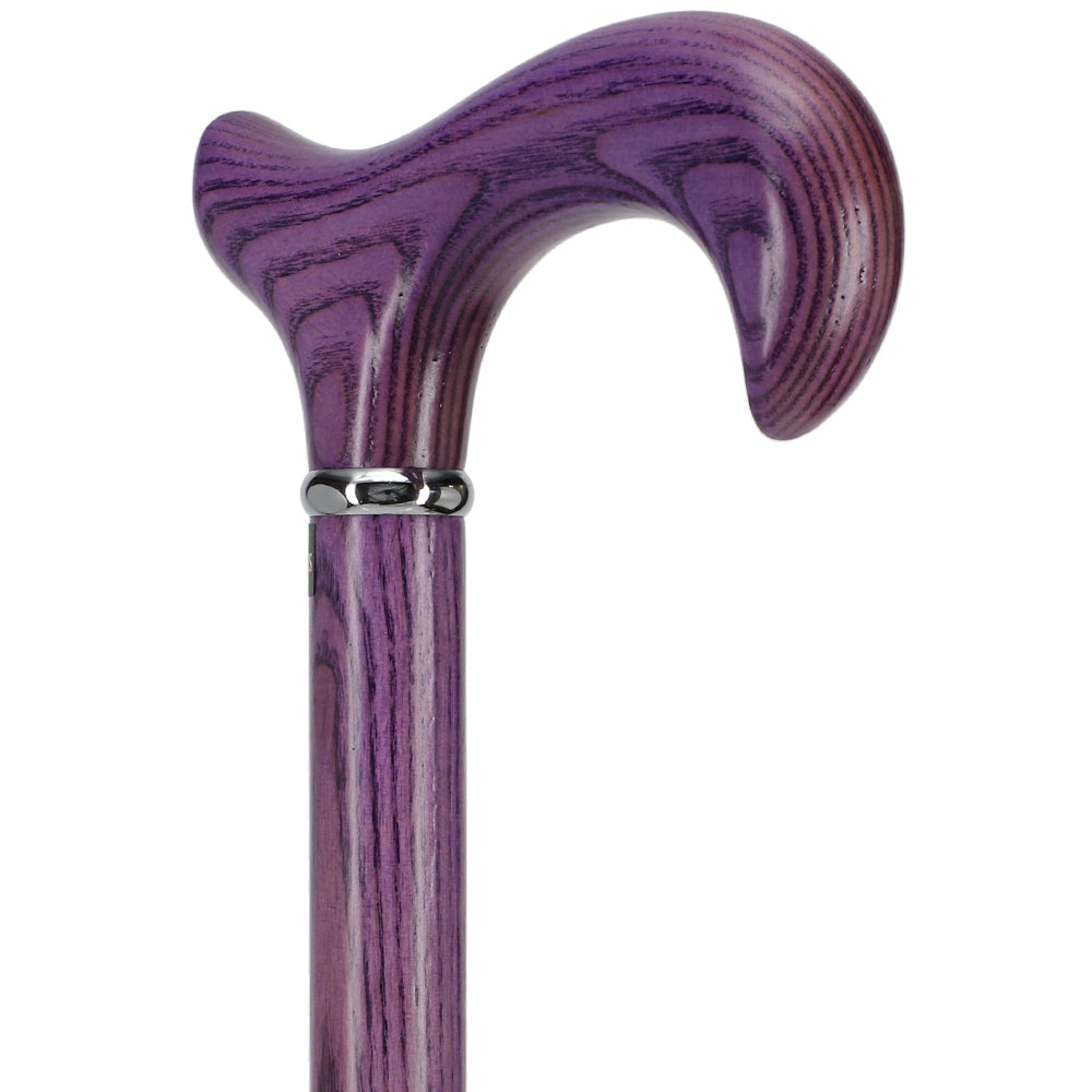 Vivid Purple Derby Walking Cane With Ash Wood Shaft w/ Able Tri Pod Base