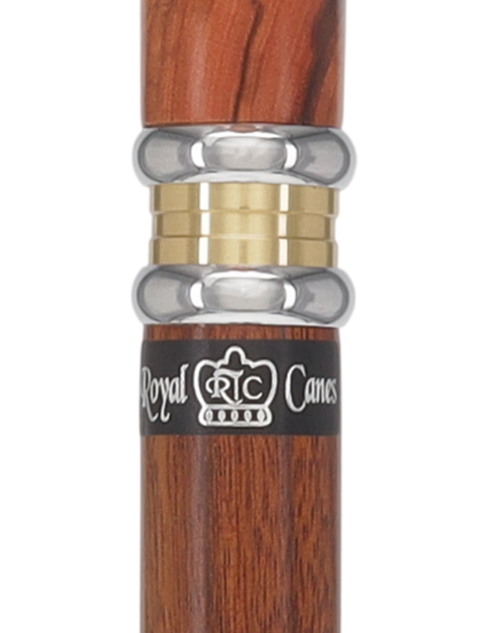 Olivewood Derby Cane - Two-Tone Collar & Ovangkol Shaft