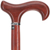 Rope Twist Derby Walking Cane With Padauk Wood Shaft and Silver Collar