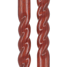 Rope Twist Derby Cane - Padauk Shaft & Silver Collar