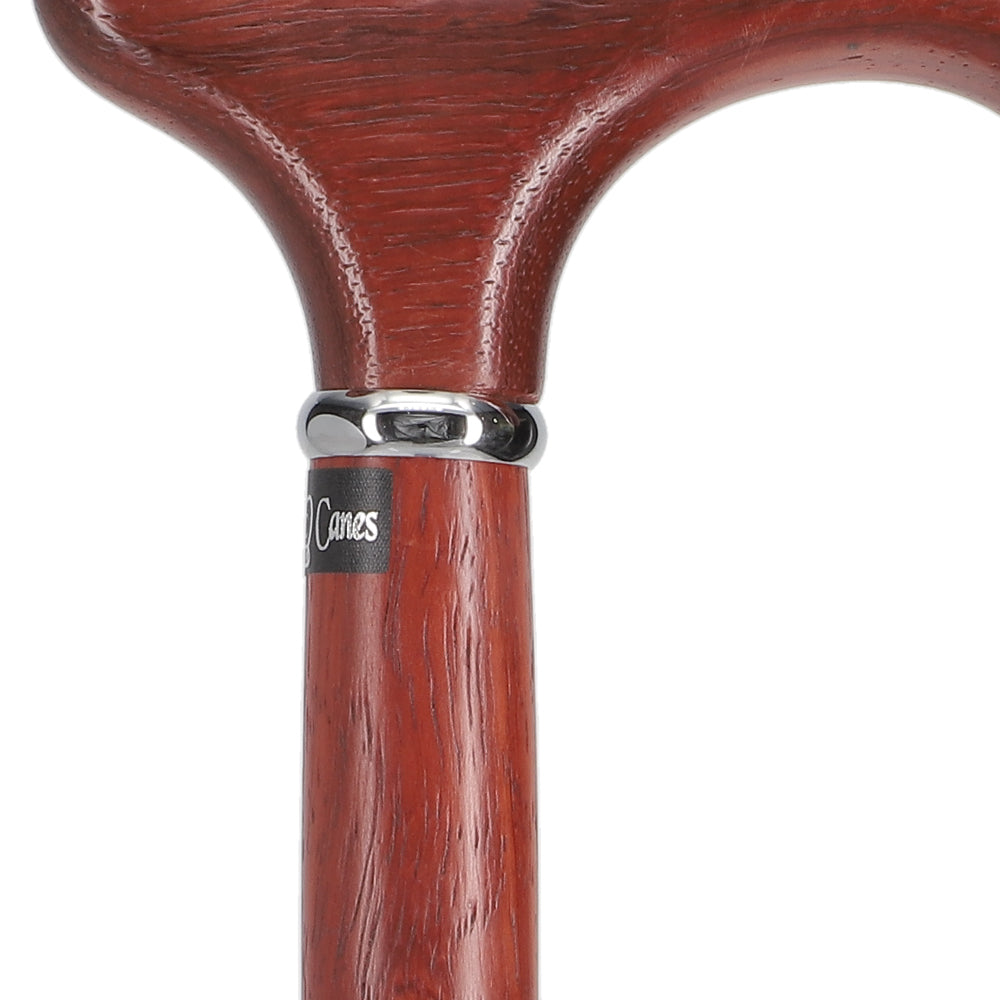 Rope Twist Derby Cane - Padauk Shaft & Silver Collar