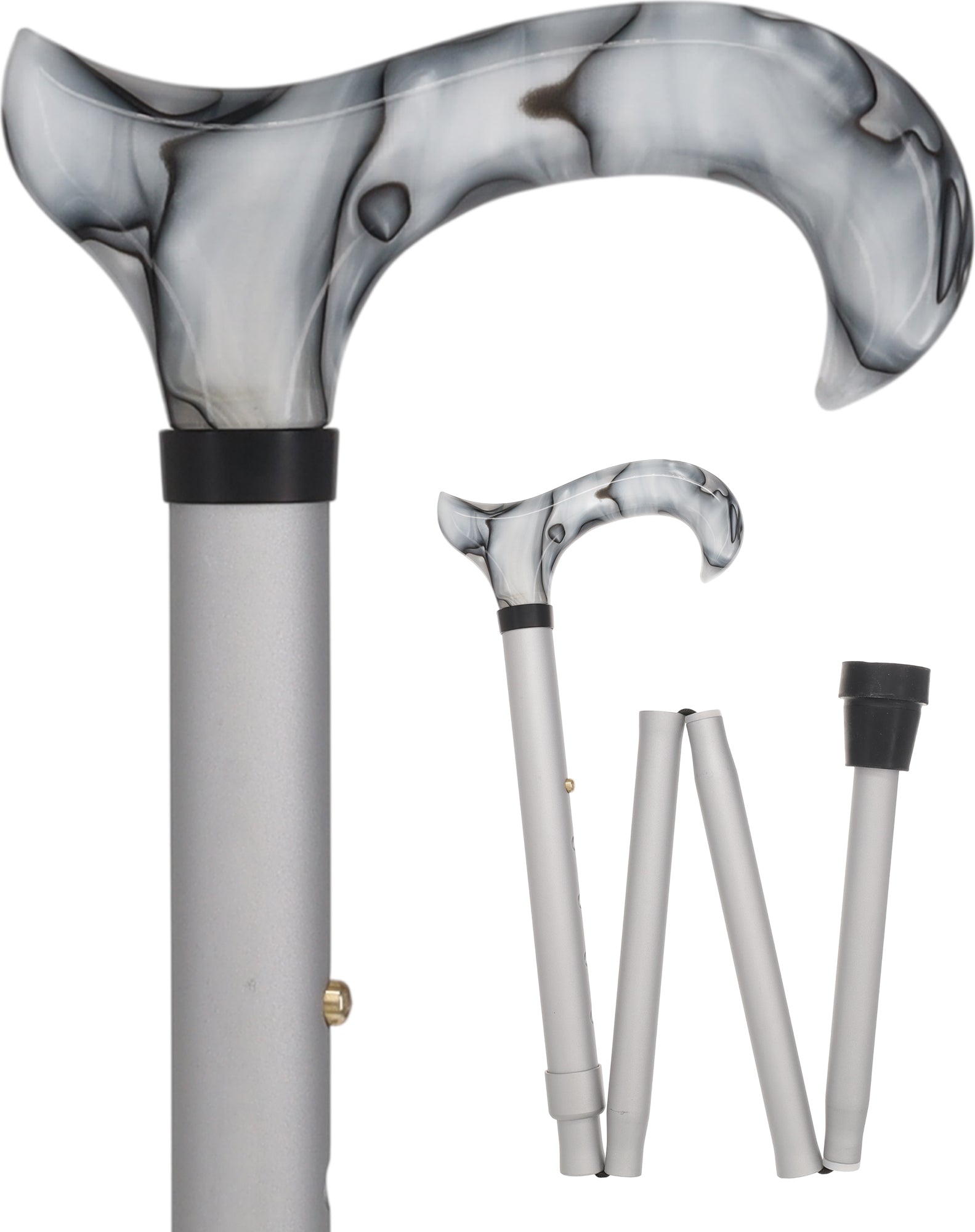 Stunning Acrylic Grey Pearlz Cane-Adjustable & Foldable