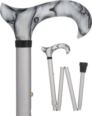Stunning Acrylic Grey Pearlz Cane-Adjustable & Foldable
