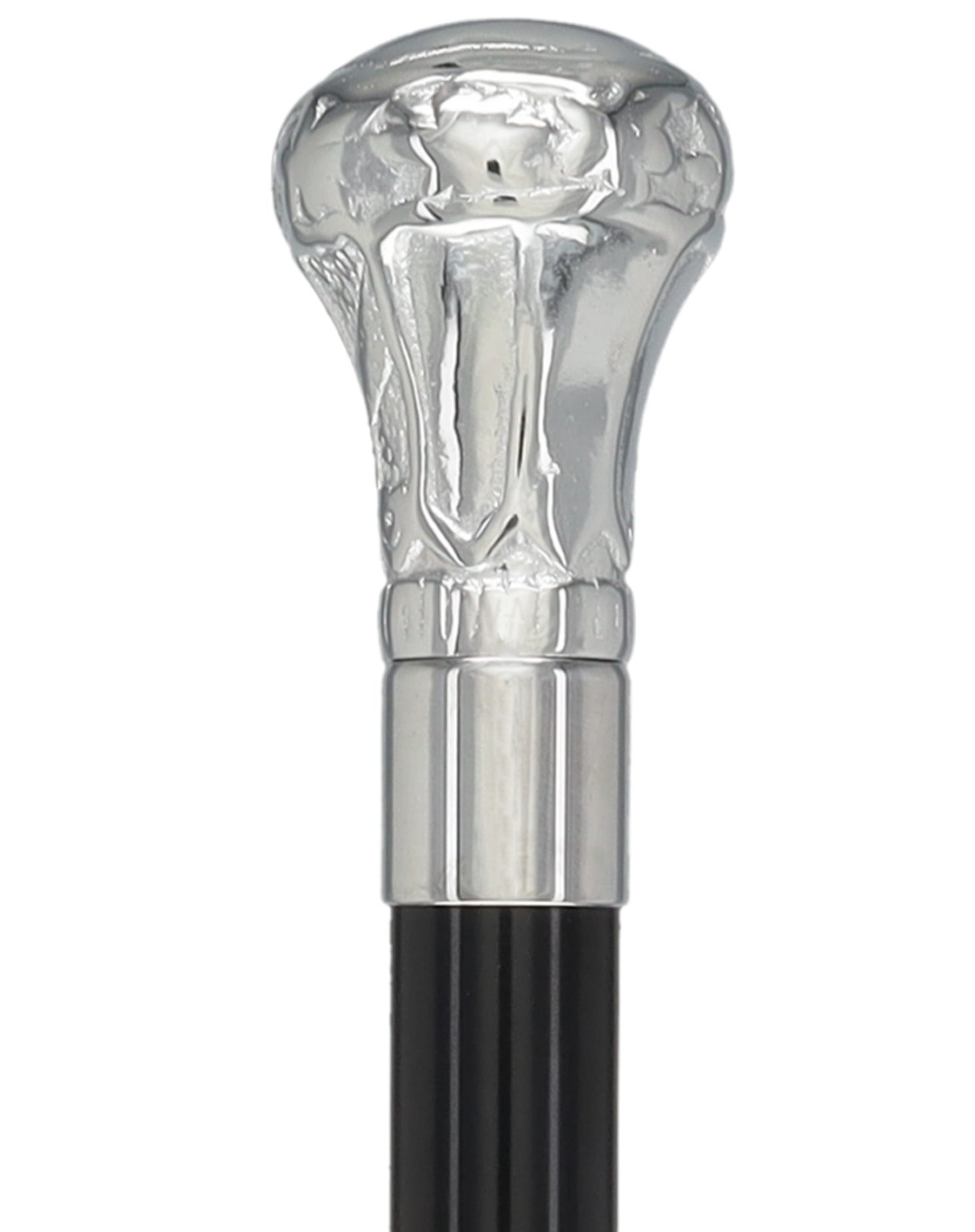 Knob Premium Chrome Brass Cane: Laser-Etched Custom Shaft