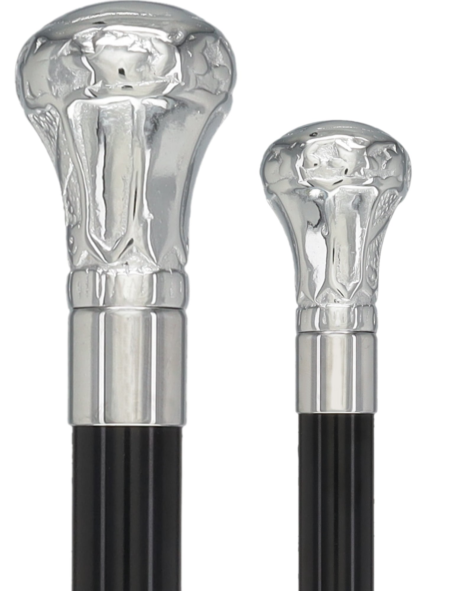Knob Premium Chrome Brass Cane: Laser-Etched Custom Shaft