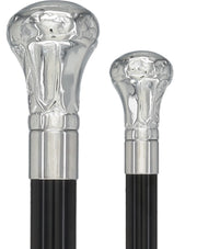 Knob Premium Chrome Brass Cane: Laser-Etched Custom Shaft