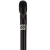 Scratch and Dent Slim Line Fritz Walking Cane With Black Beechwood Shaft and Braided Pewter Collar V2188