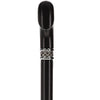 Slim Line Fritz Walking Cane With Black Beechwood Shaft and Braided Pewter Collar
