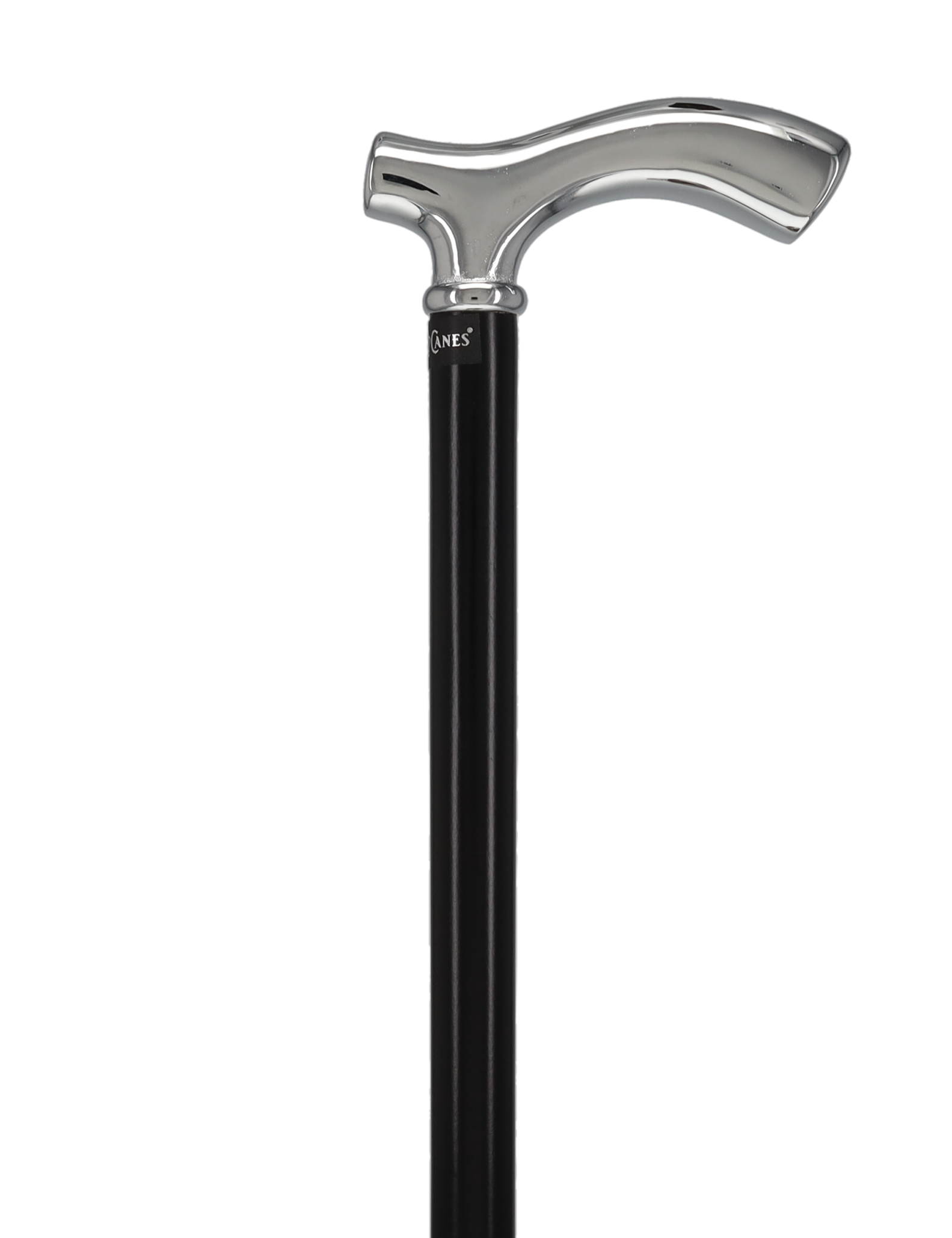 Formal Petite Black Chrome Fritz Cane, Slim & Beechwood Shaft