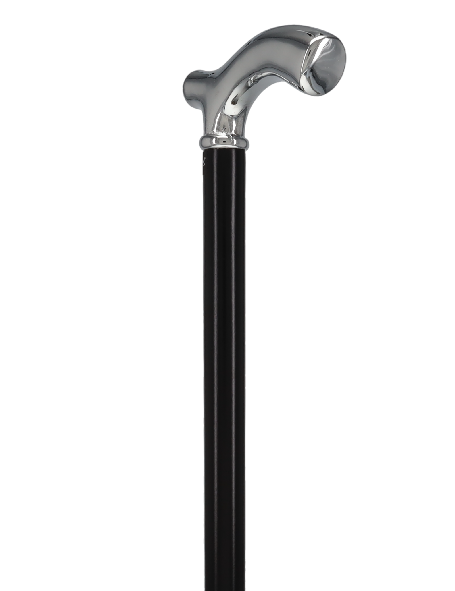 Formal Petite Black Chrome Fritz Cane, Slim & Beechwood Shaft