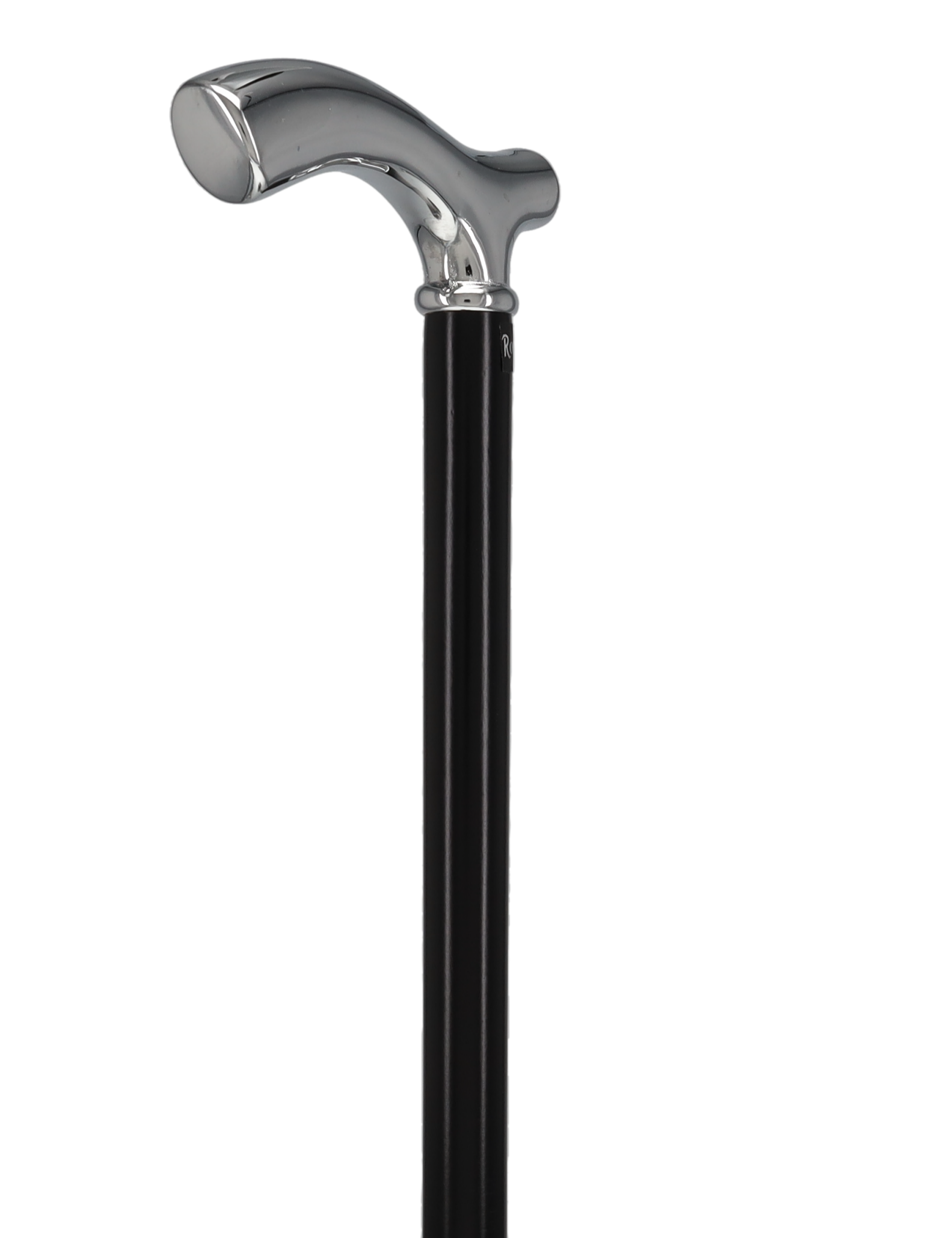 Formal Petite Black Chrome Fritz Cane, Slim & Beechwood Shaft