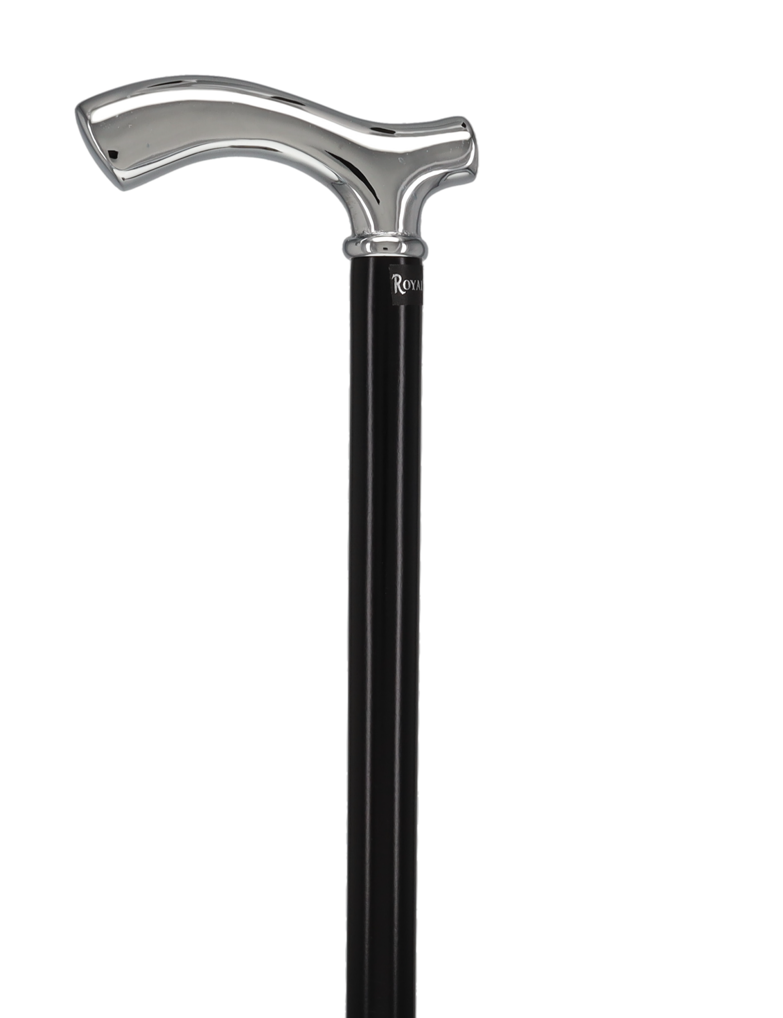 Formal Petite Black Chrome Fritz Cane, Slim & Beechwood Shaft