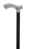 Formal Petite Black Chrome Fritz Cane, Slim & Beechwood Shaft