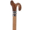 Genuine Zebrano Derby Walking Cane With Zebrano Shaft And Pewter Collar