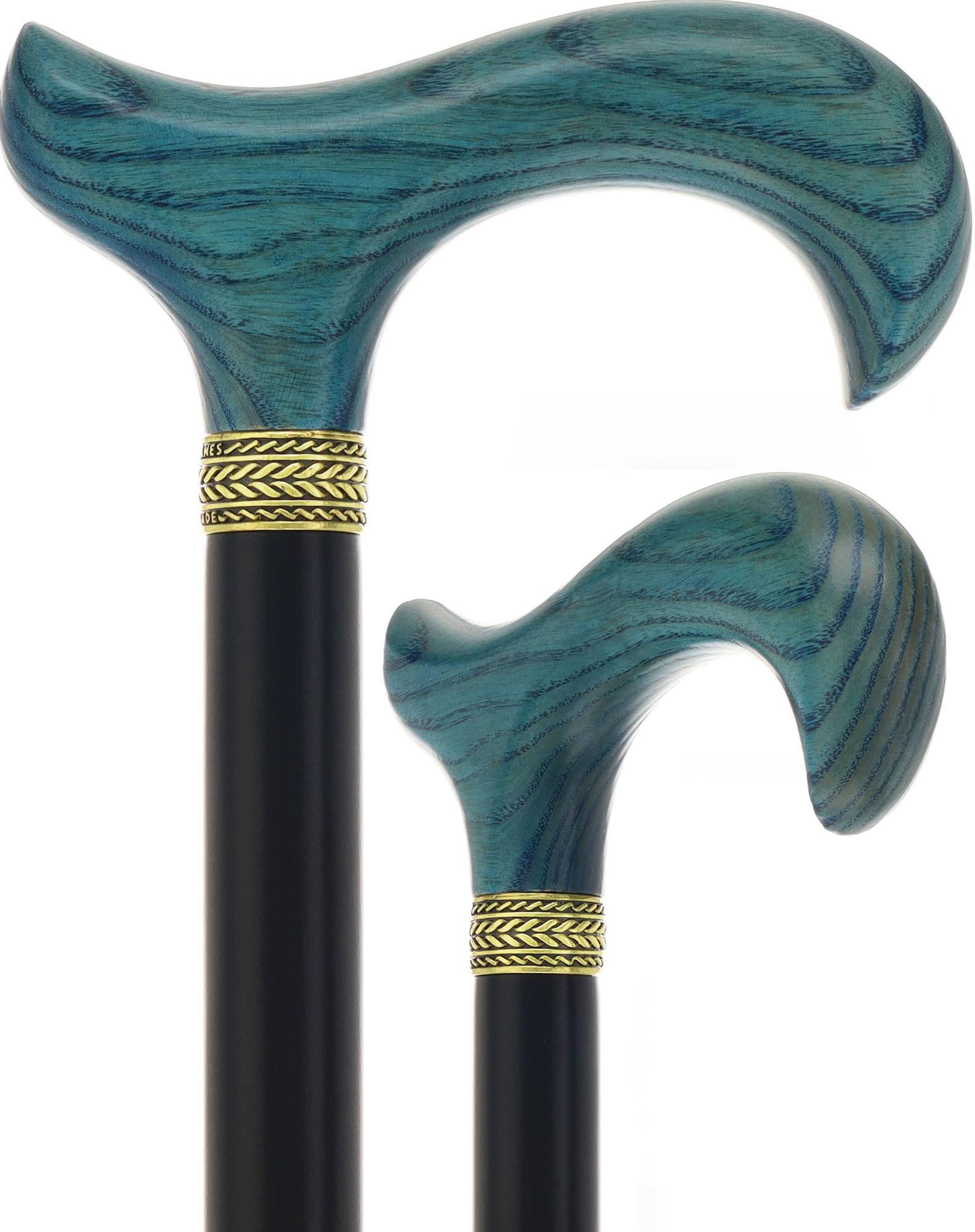 Royal Canes Standard Size Classic Derby: Wood-Stained, Pewter Collar, 6 Color Options
