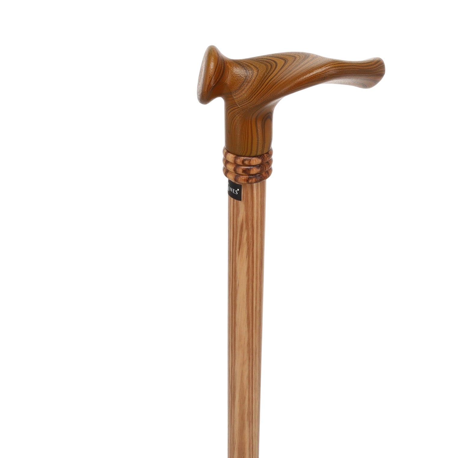 Contour Palm Grip Cane - Zebrano Wood, Ergonomic Comfort