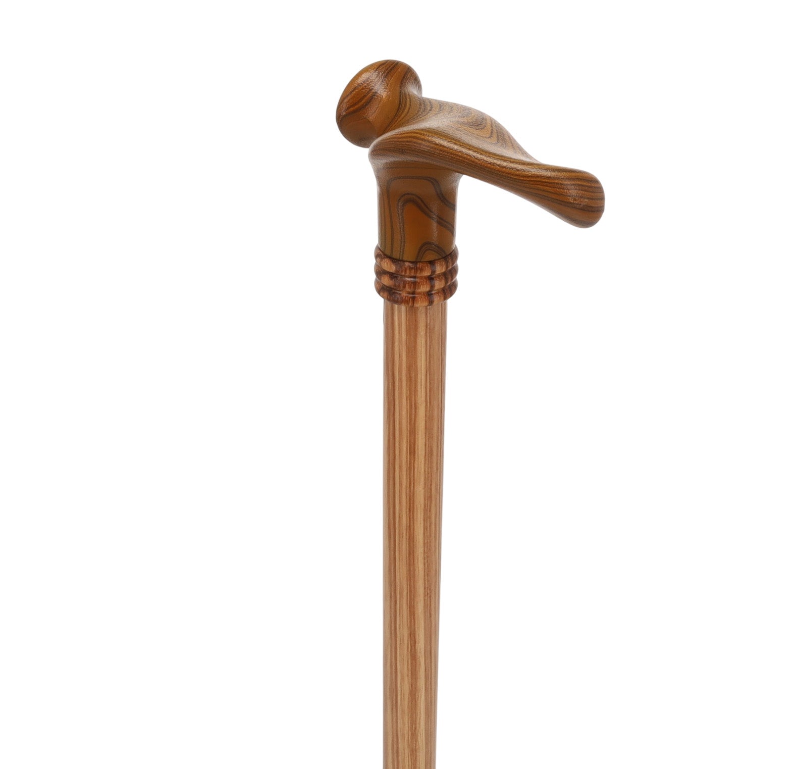 Contour Palm Grip Cane - Zebrano Wood, Ergonomic Comfort