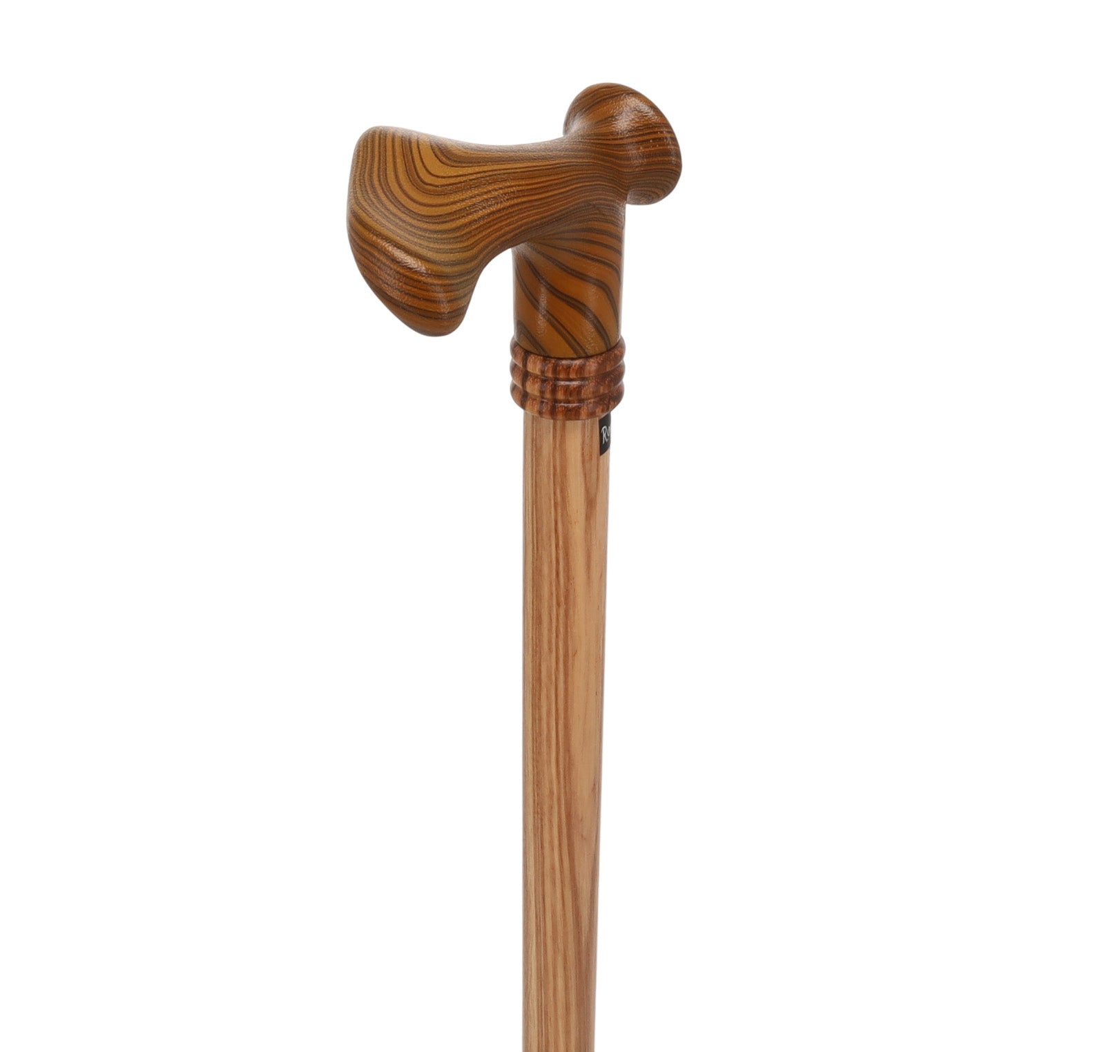 Contour Palm Grip Cane - Zebrano Wood, Ergonomic Comfort