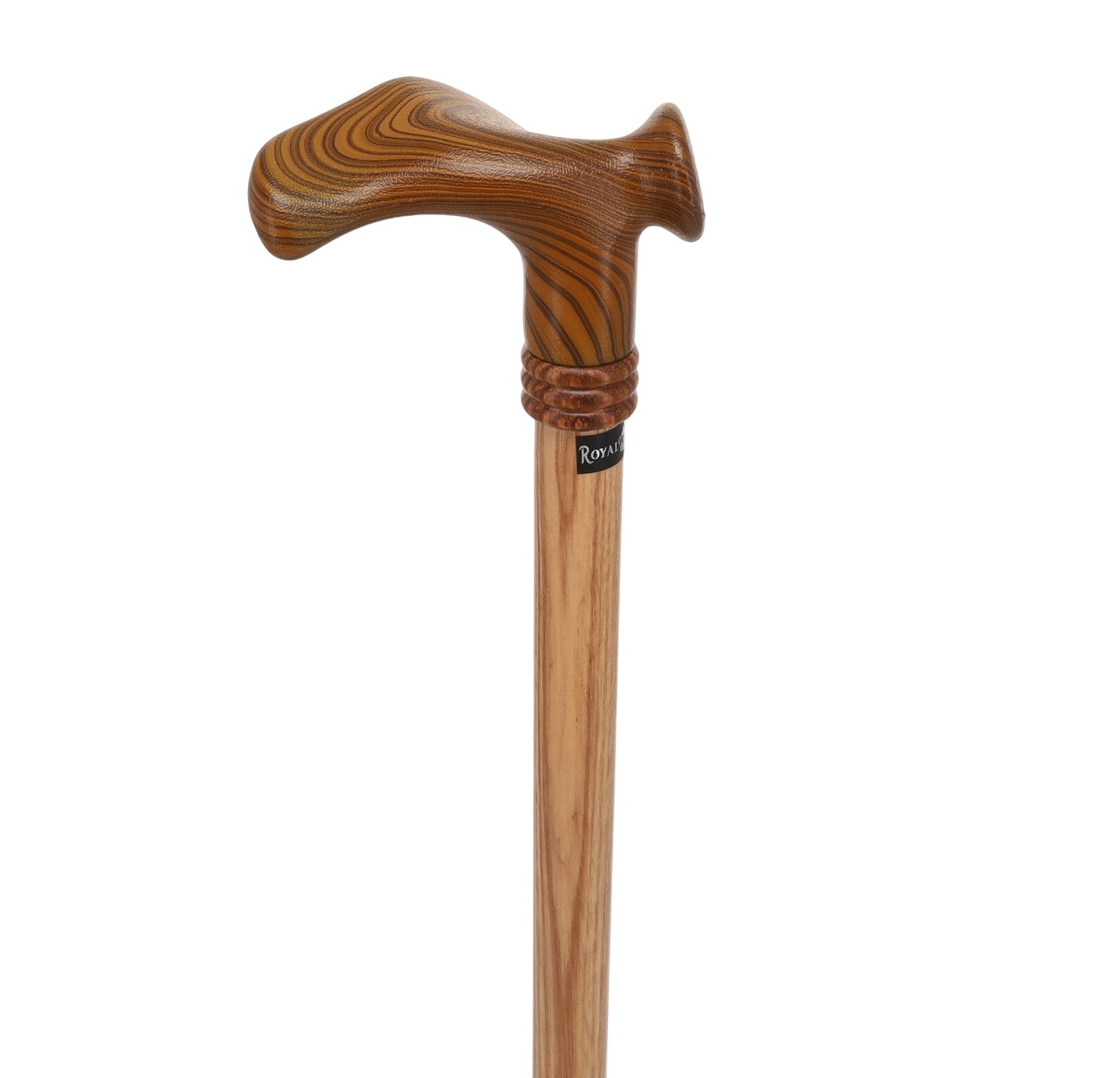 Contour Palm Grip Cane - Zebrano Wood, Ergonomic Comfort