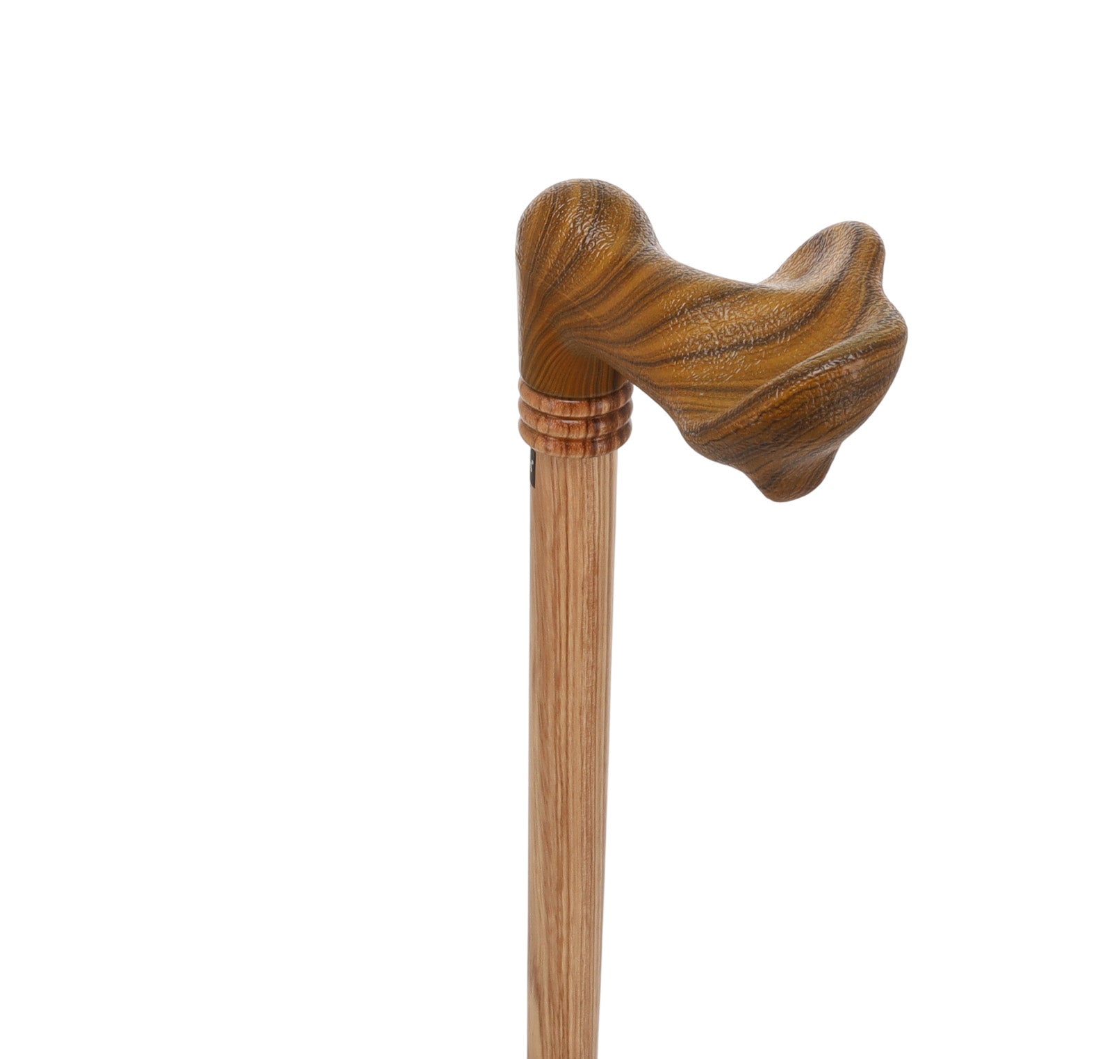 Comfort Palm Grip Cane - Zebrano Wood & Collar