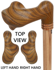 Comfort Palm Grip Cane - Zebrano Wood & Collar